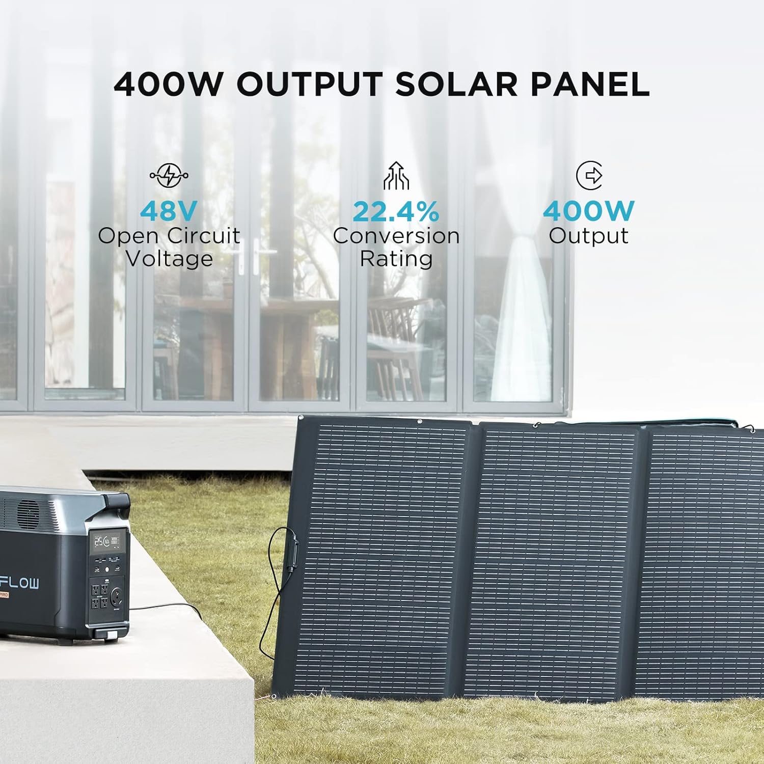 EcoFlow 400W Foldable Bifacial Solar Panel 
