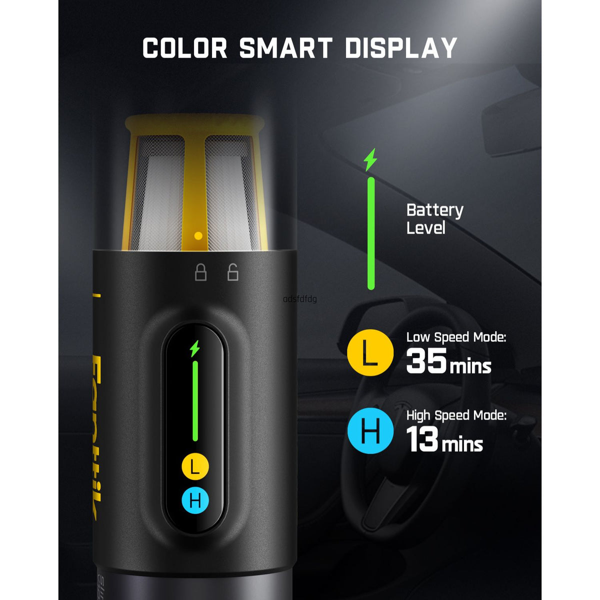 Fanttik Slim V10 Mix Car Vacuum RobustClean - Black