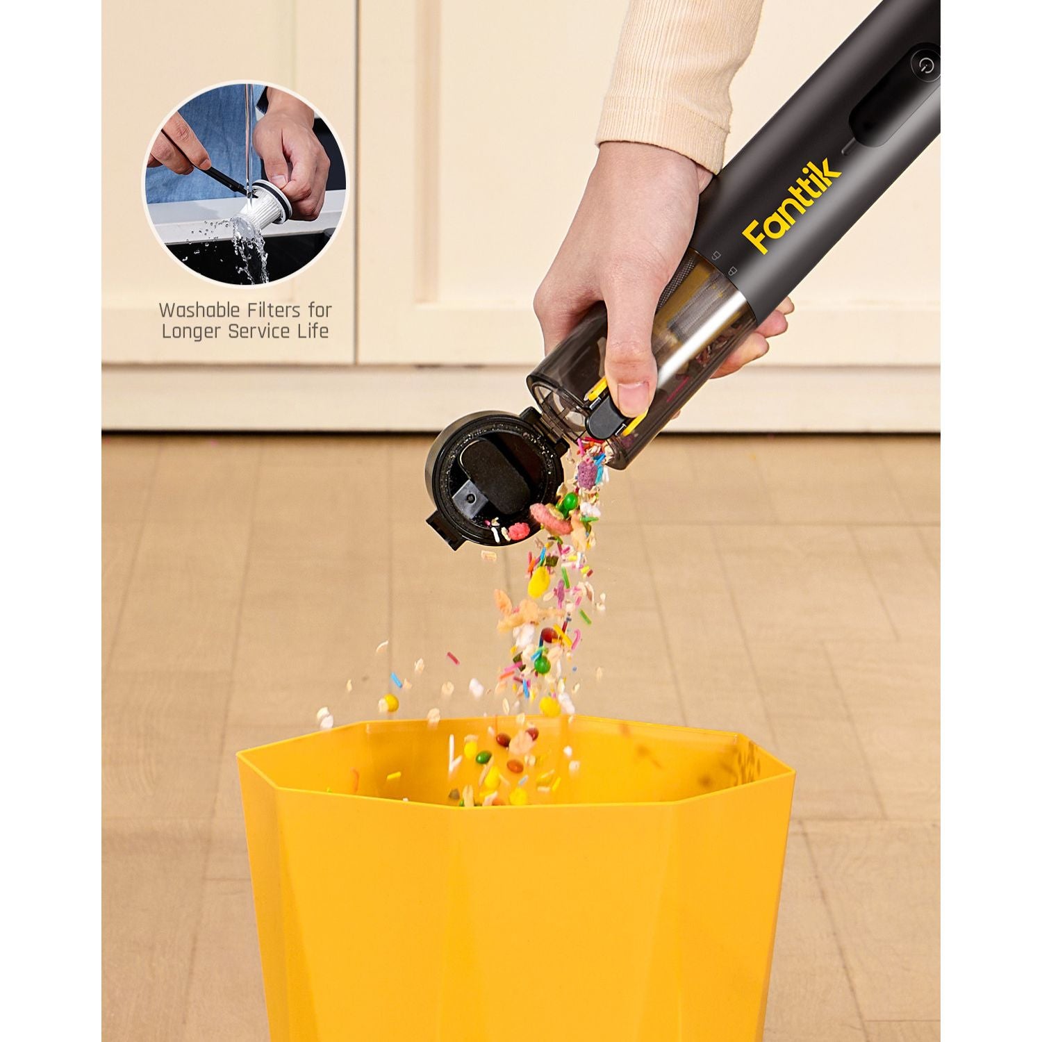 Fanttik Slim V10 APEX Cordless Car Vacuum - Black