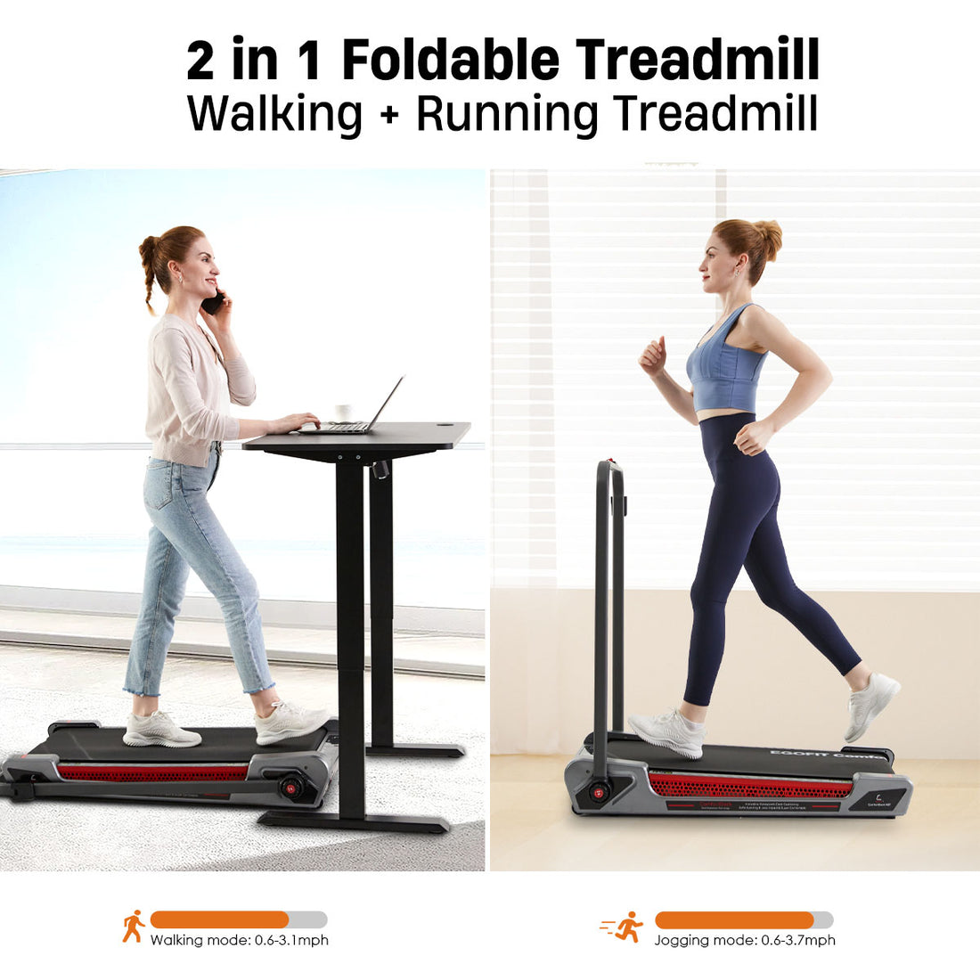 Egofit ComfortDeck M2T Suspension Technology Treadmill - Grey