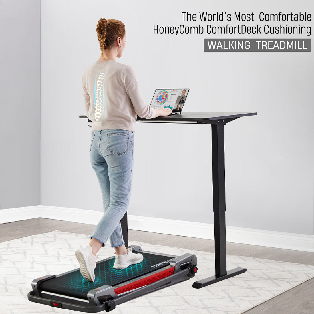 Egofit ComfortDeck M2T Suspension Technology Treadmill - Grey