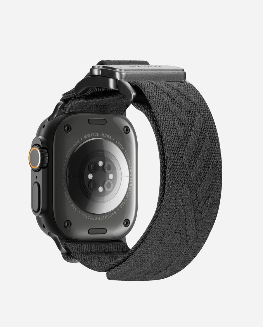 AULUMU C03 Titanium Mag Buckle Quick-Release Band for Apple Watch 42/44/45/49mm - Black