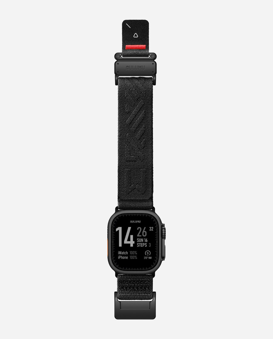 AULUMU C03 Titanium Mag Buckle Quick-Release Band for Apple Watch 42/44/45/49mm - Black