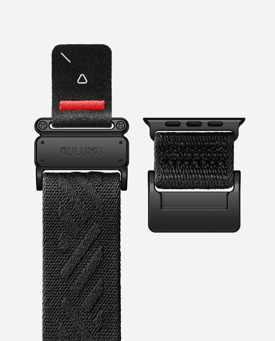 AULUMU C03 Titanium Mag Buckle Quick-Release Band for Apple Watch 42/44/45/49mm - Black