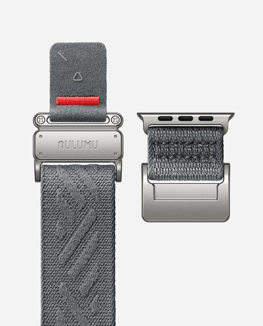 AULUMU C03 Titanium Mag Buckle Quick-Release Band for Apple Watch 42/44/45/49mm - Gray