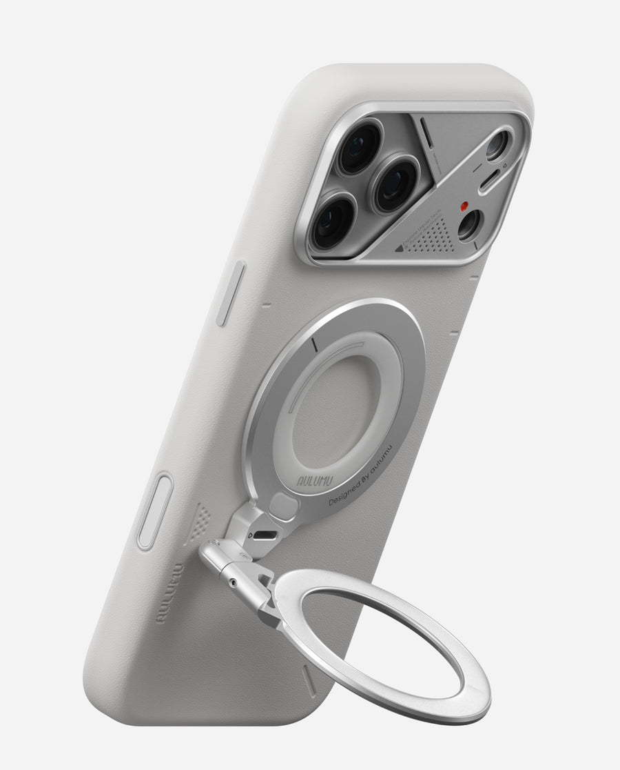 AULUMU G09 Infinite 360° MagSafe Stand | 3-Axis Rotation - Silver