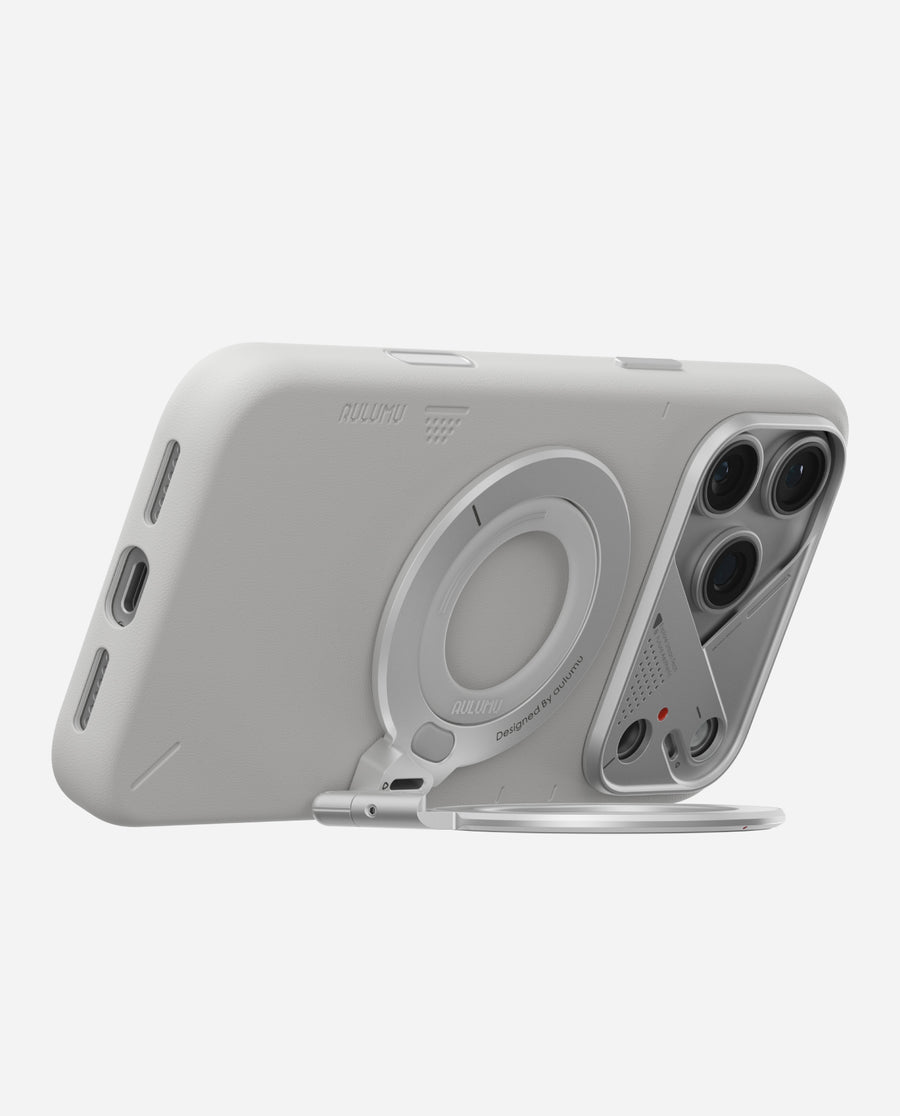 AULUMU G09 Infinite 360° MagSafe Stand | 3-Axis Rotation - Silver