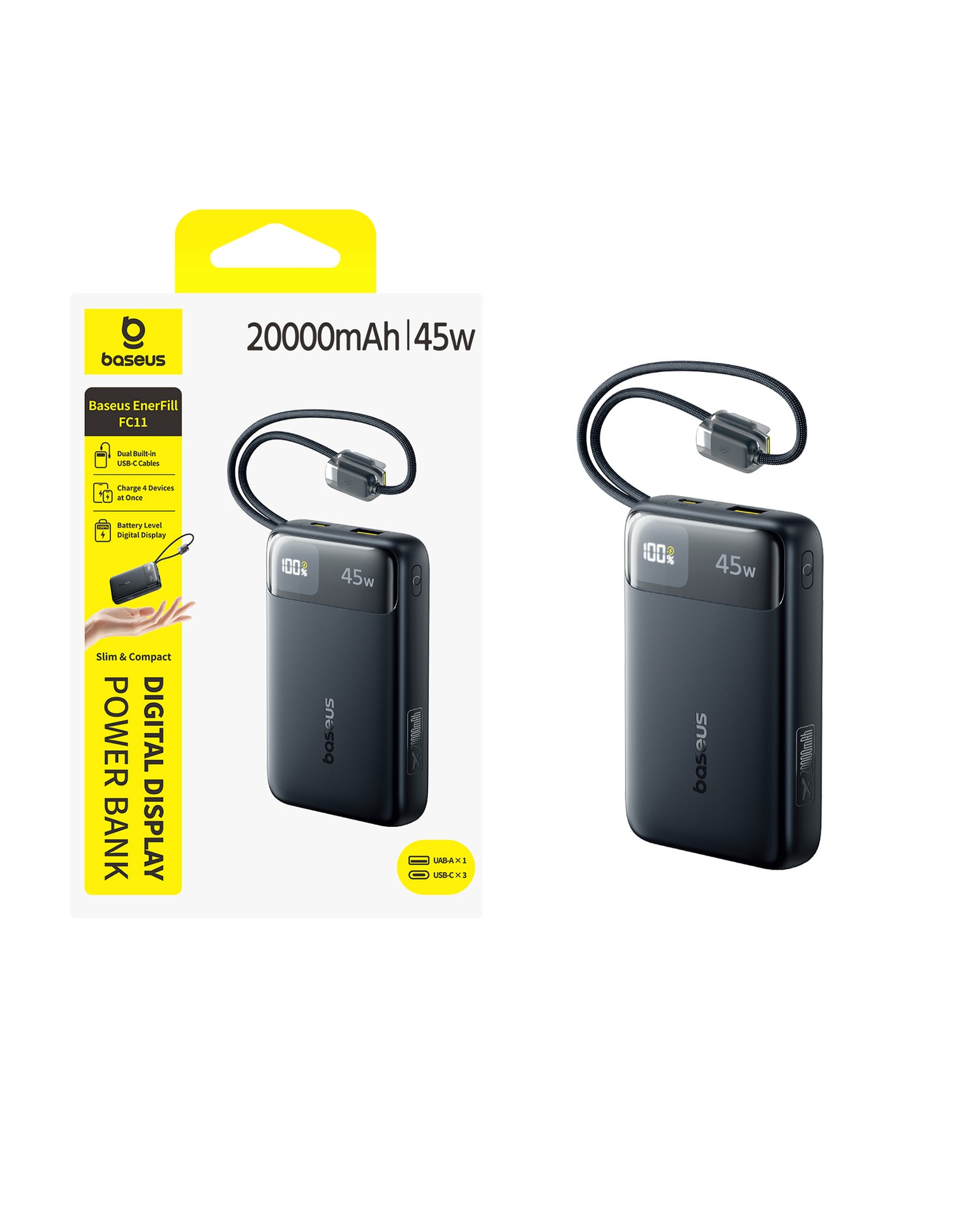 Baseus EnerFill FC11 20000mAh 45W C+C - Black