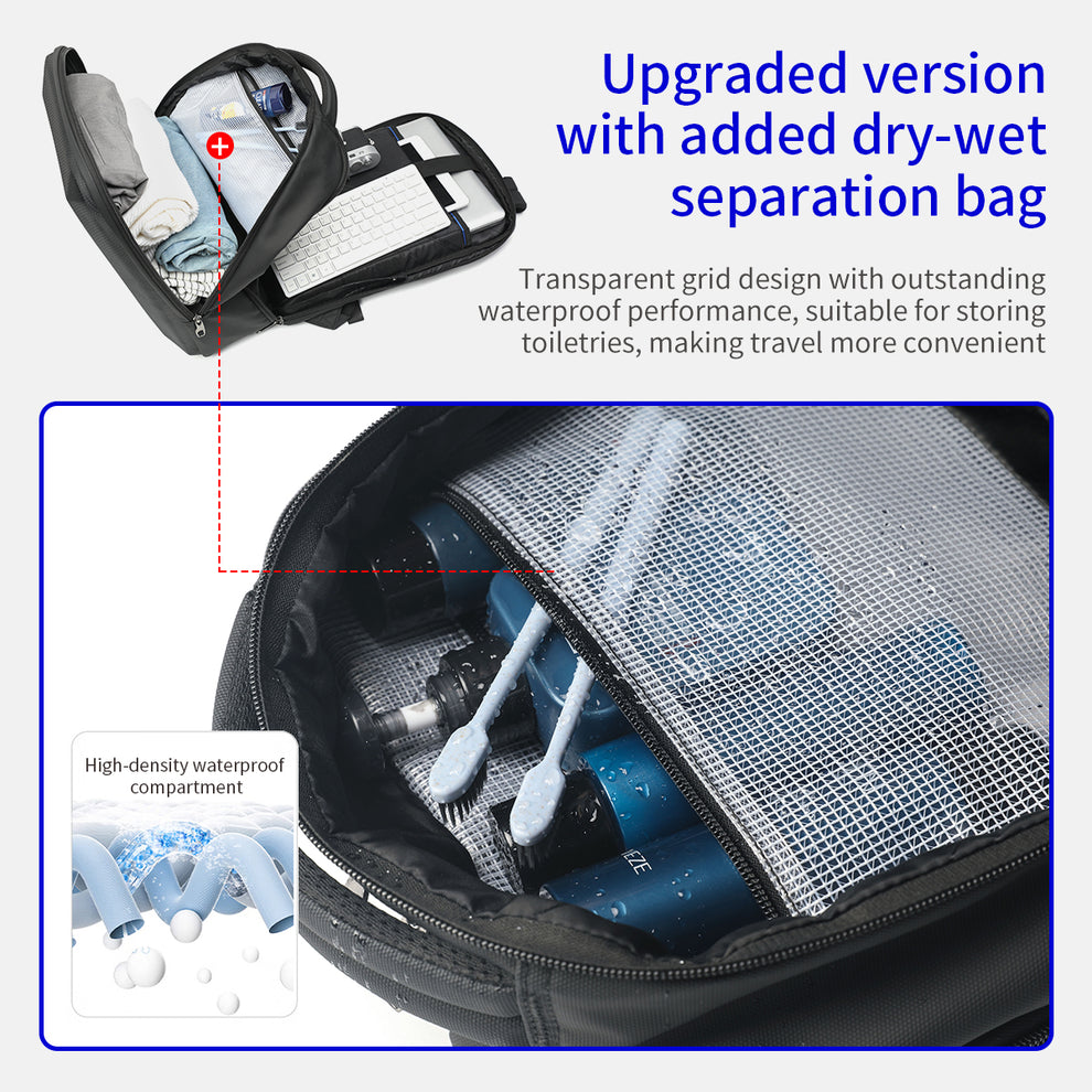 Tigernu T-B9152 Slim, 6cm Expandable Bagpack - Black