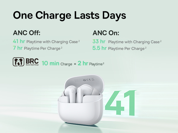 Baseus Bass BP1 NC In-Ear True Wireless Earbuds - Moon White