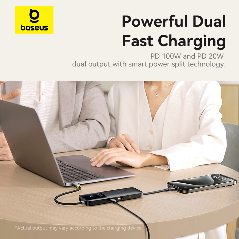 Baseus Dual Fast Charging 6-in-1 HUB - Cosmic Black
