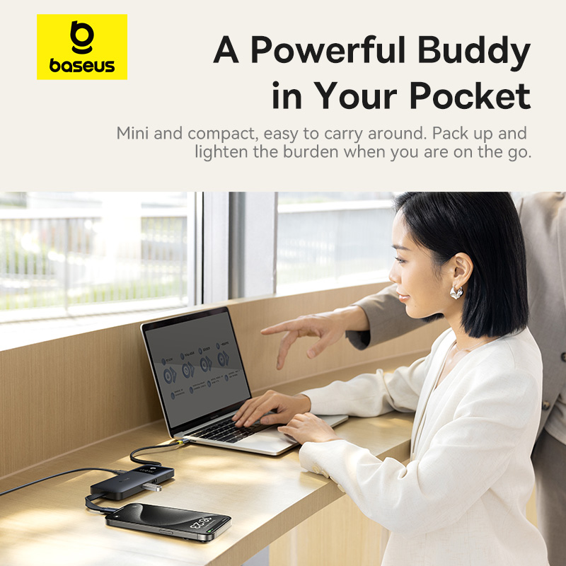 Baseus Dual Fast Charging 6-in-1 HUB - Cosmic Black