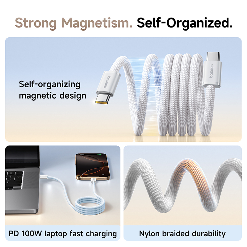 Baseus Dynamic 4 Pro Cable USB-C to USB-C 100W 1m - White