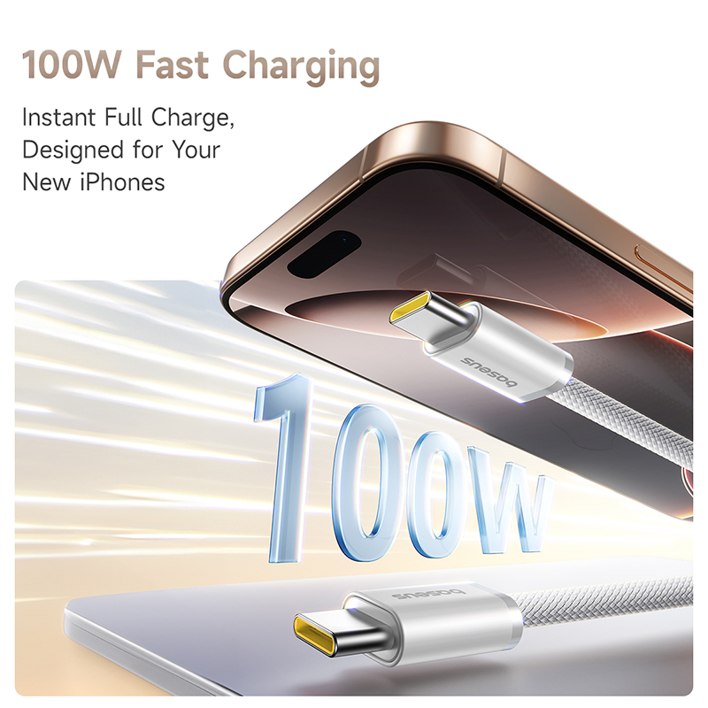 Baseus Dynamic 4 Pro Cable USB-C to USB-C 100W 1m - White