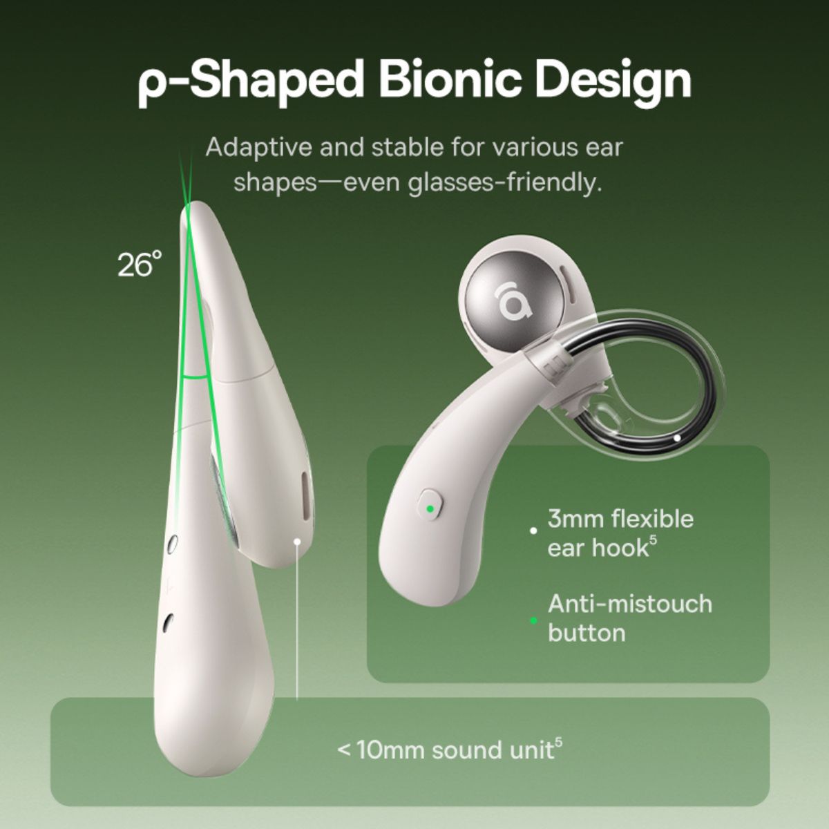 Baseus Eli Sport 2 Open-Ear True Wireless Earbuds - Cosmic Black