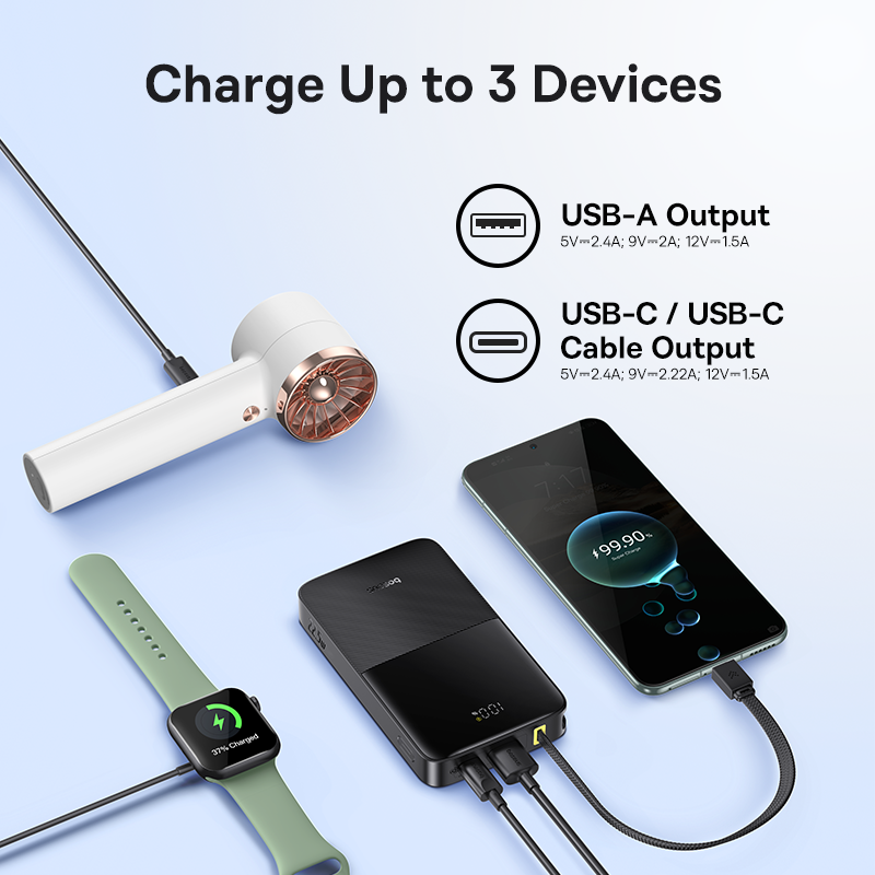 Baseus EnerFill FC51 Bipow2 Pro Power Bank 10000mAh 22.5W - Black