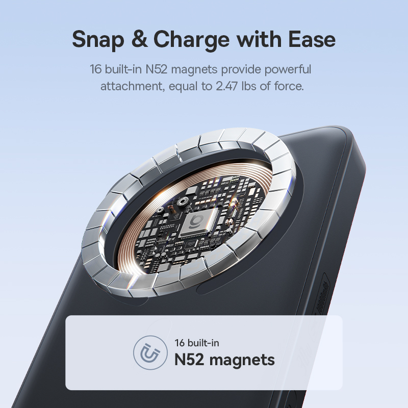 Baseus EnerFill FM11 Magnetic Power Bank with USB-C Cable 10000mAh 30W - Black