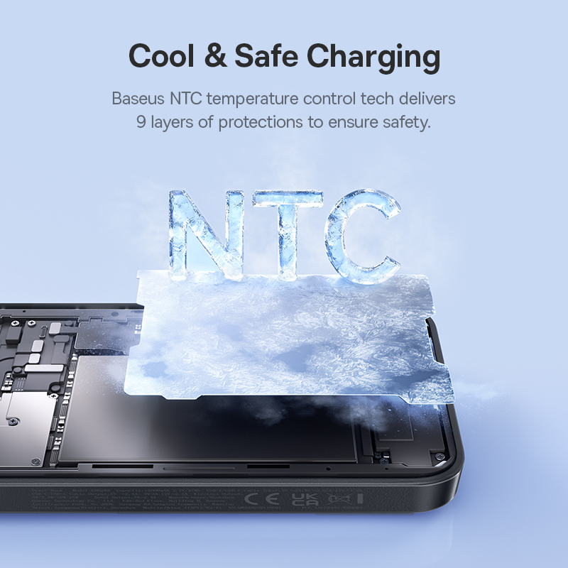 Baseus EnerFill FM11 Magnetic Power Bank with USB-C Cable 10000mAh 30W - Black