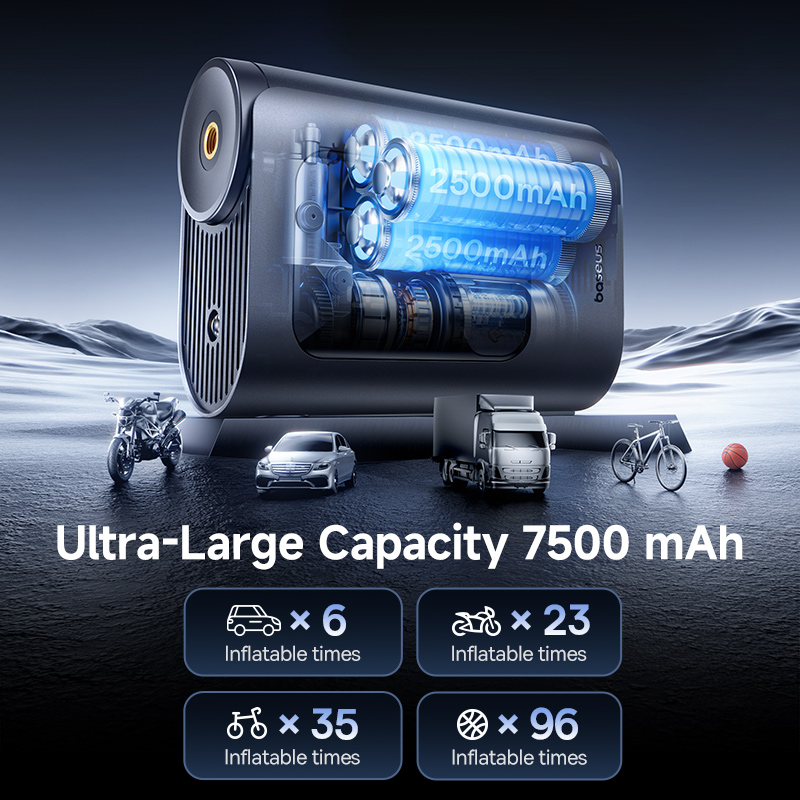 Baseus GoTrip VA1 Super Mini Cordless Inflator 22-Cylinder - Cosmic Black