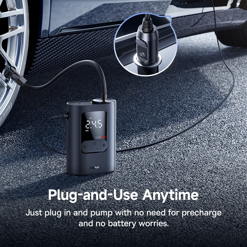 Baseus GoTrip VA1 Super Mini Wired Inflator 22-Cylinder - Cosmic Black