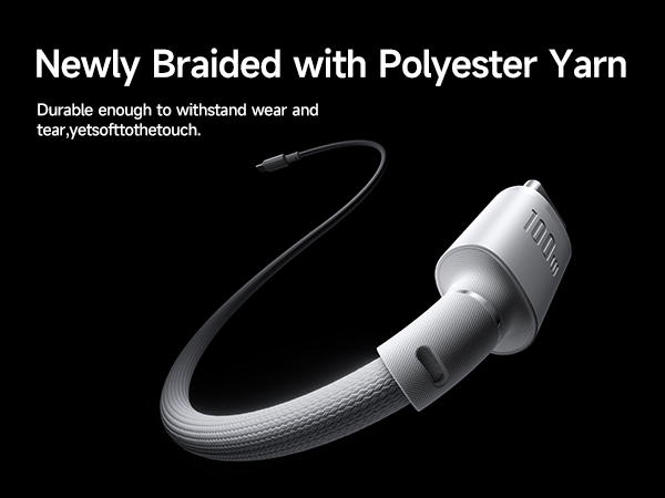 Baseus New Braided Cable USB-C to USB-C 100W 2m - White