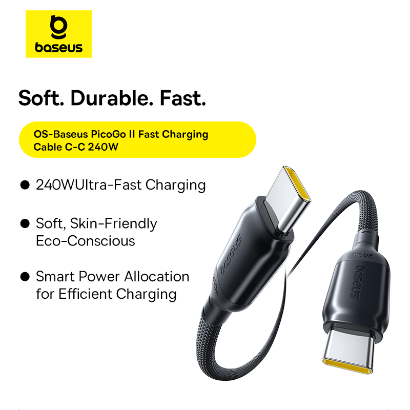 Baseus PicoGo Ⅱ Cable USB-C to USB-C 240W 2m - Black