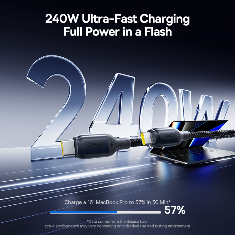 Baseus PicoGo Ⅱ Cable USB-C to USB-C 240W 2m - Black