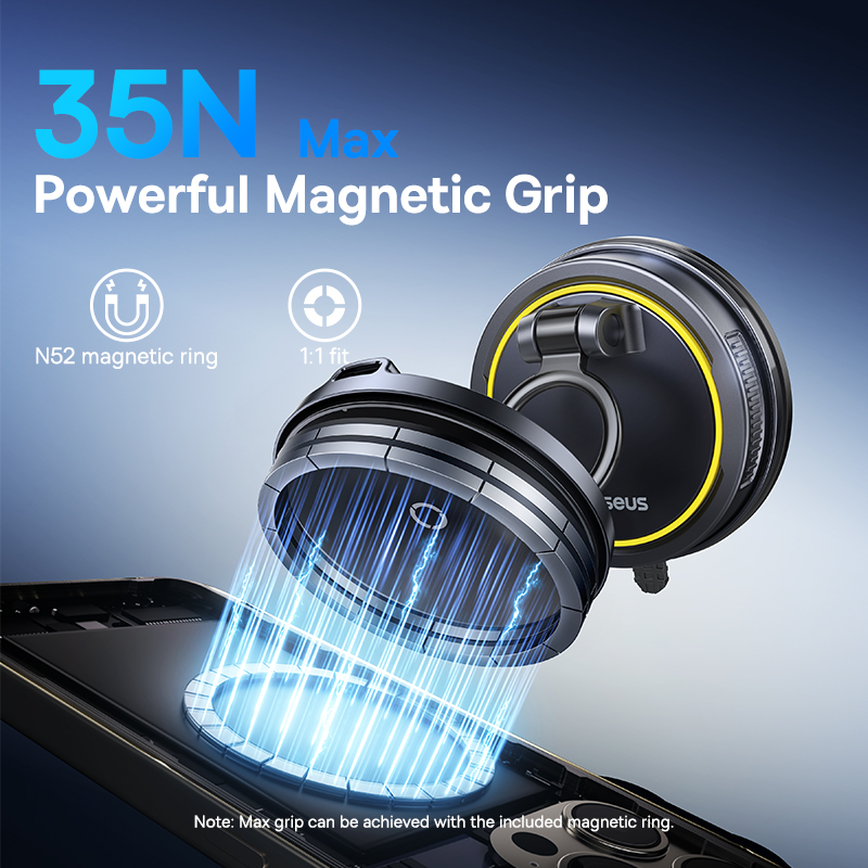 Baseus PrimeTrip PrimeTrip VC2 Flex pro Magnetic Wireless Charging Car Mount - Cosmic Black