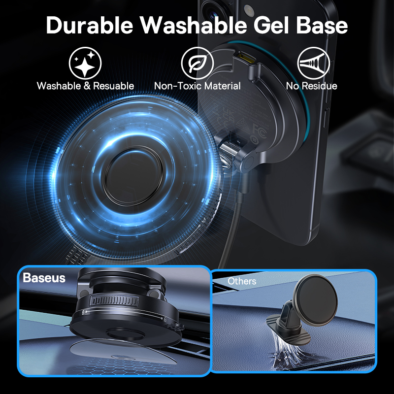 Baseus PrimeTrip PrimeTrip VC2 Flex pro Magnetic Wireless Charging Car Mount - Cosmic Black