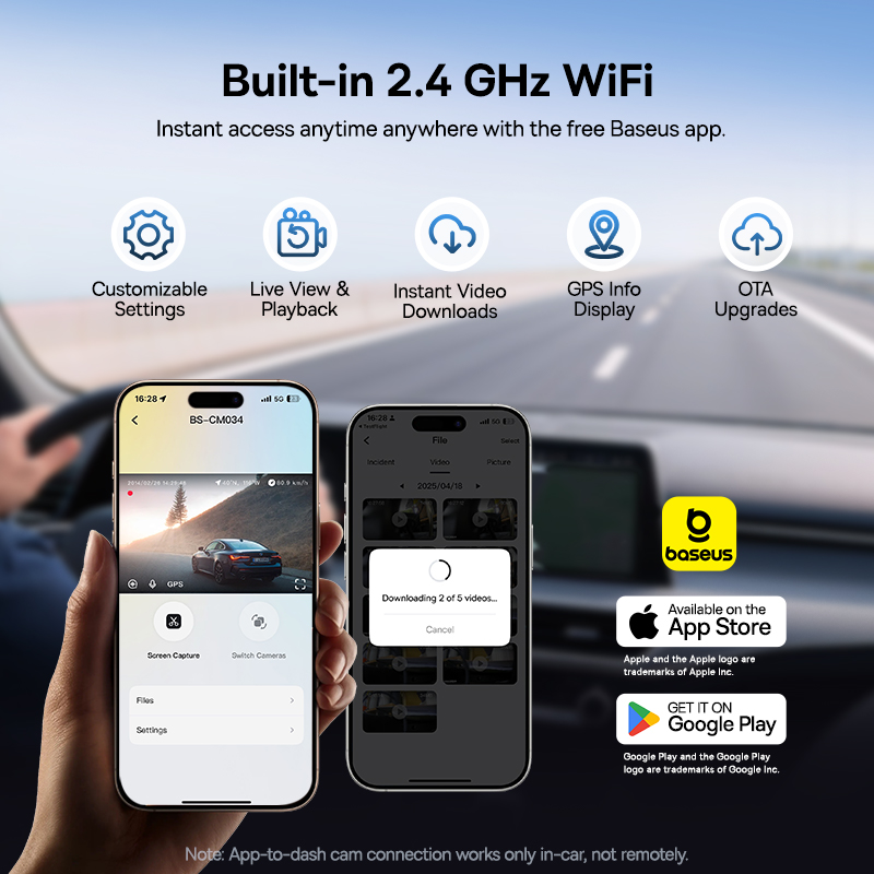 Baseus PrimeTrip VD1 Pro Dash Cam 4K Super Capacity - Cosmic Black