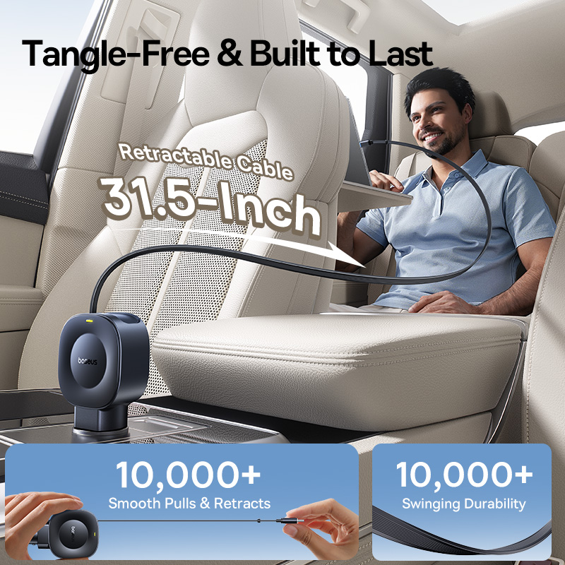 Baseus PrimeTrip VR2 Car Charger with Retractable Cable 45W - Cosmic Black