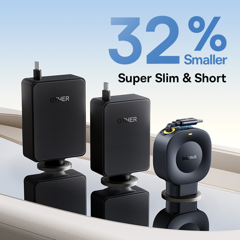 Baseus PrimeTrip VR2 Car Charger with Retractable Cable 45W - Cosmic Black