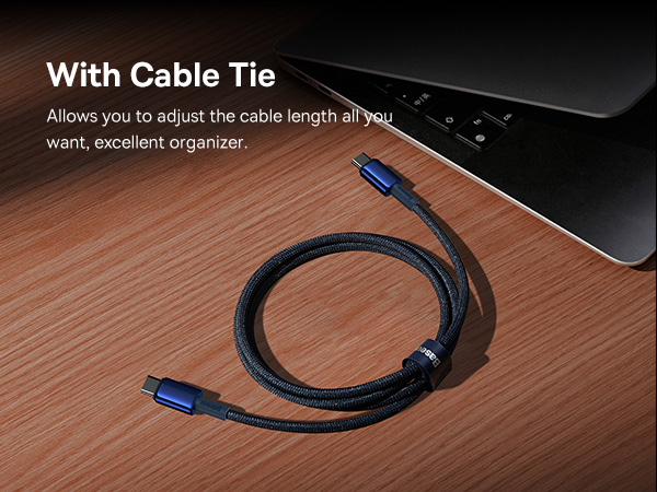 Baseus Tungsten Gold Cable USB-C to USB-C 100W 1m - Blue