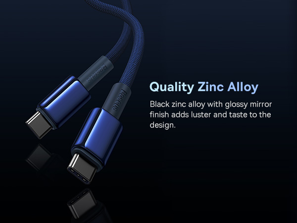 Baseus Tungsten Gold Cable USB-C to USB-C 100W 2m - Blue