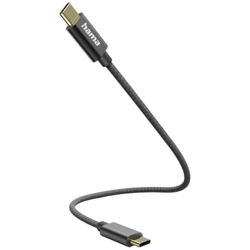 Hama 201604 Charging Cable USBC  Usbc 0.2 M Nylon Black