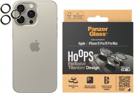 PanzerGlass iPhone 15 Pro/15 Pro Max Hoops Natural Titanium – 1198
