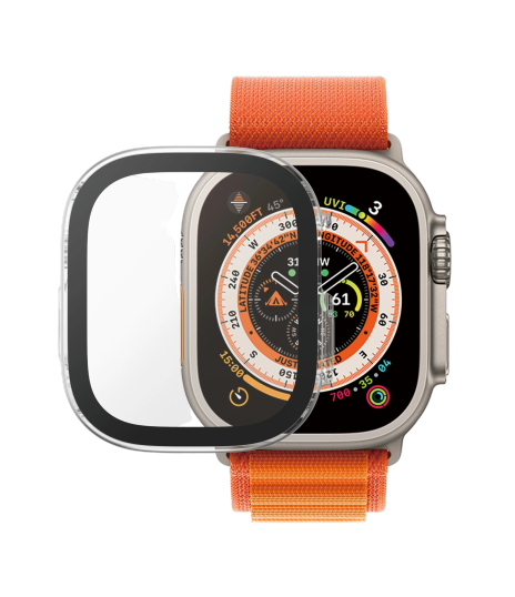 PanzerGlass Apple Watch Ultra 49 mm Full Body (Clear Bomber + Glass on Top)