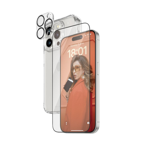 PanzerGlass iPhone 15 6.1" Pro - 360 Bundle with D3O - Clear