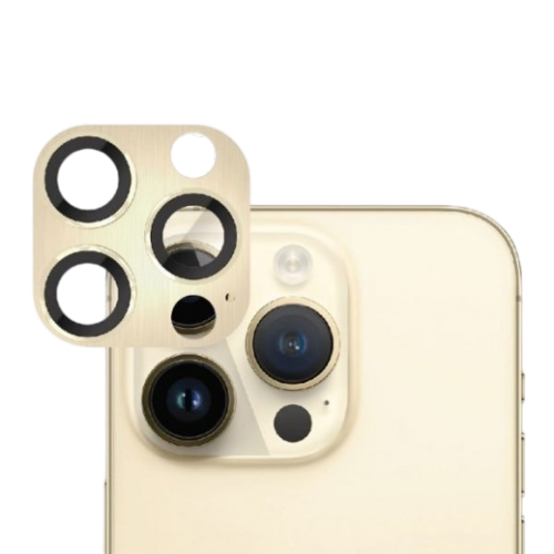 Smartix Premium Aluminium Camera Glass for Iphone 14 Pro/Pro Max- Gold