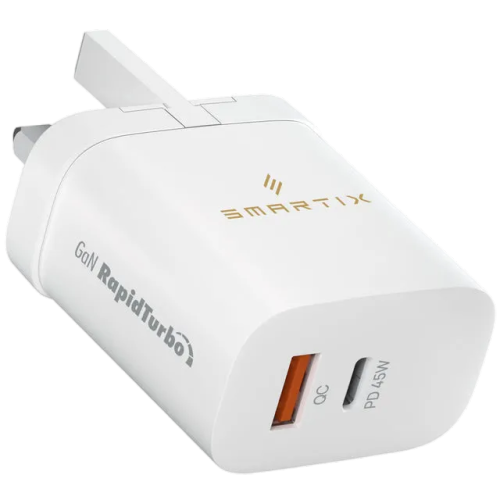 Smartix Premium 45W Gan Power Adapter White