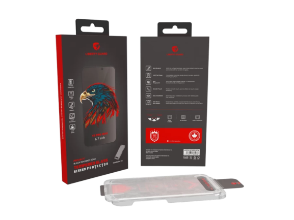 Liberty Guard 2.5D Full Cover Privacy Triple Reinforced Glass With Installation Kit Pro Max