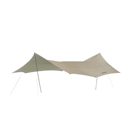 Naturehike cloud moraine awning Canopy Q-9B with 2 poles Silver coated version - Khaki