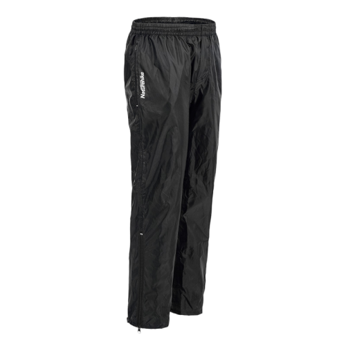 Naturehike Double zipper rain pants-upgrade (Large) - Black