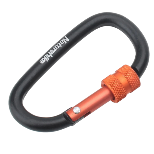 Naturehike 8cm d-type multifunctional hang buckle with lock - Black