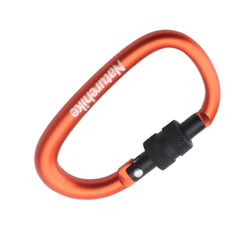 Naturehike 8cm d-type multifunctional hang buckle with lock - Orange