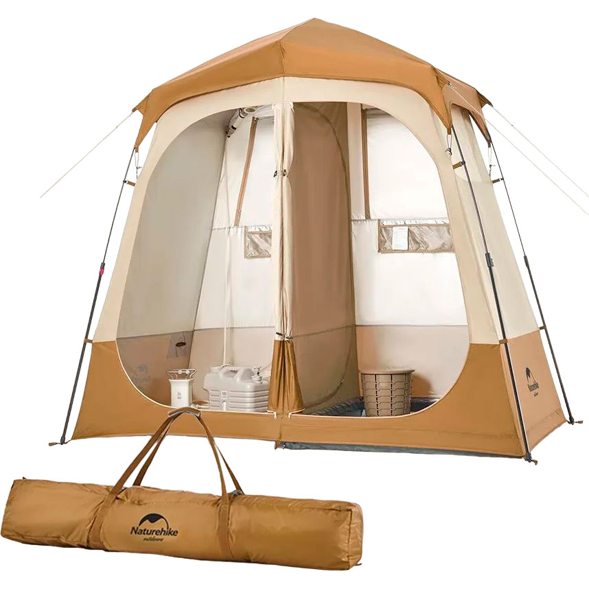 Naturehike Wet and Dry Separation Shower Tent - Brown (240*120*200)