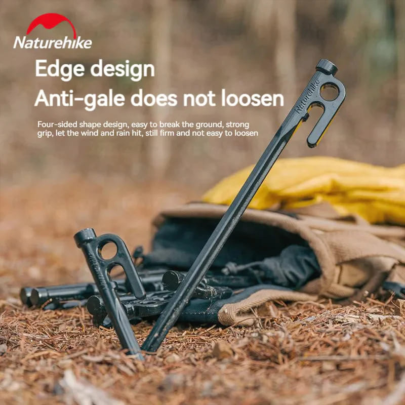 Naturehike Cast Steel Ground Nail Black 30cm