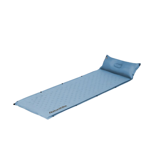 Naturehike D01- single spliced sleeping mat with pillow - Blue