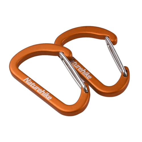 Naturehike D-shaped Mini Carabiner 4cm Orange (2 Packs)