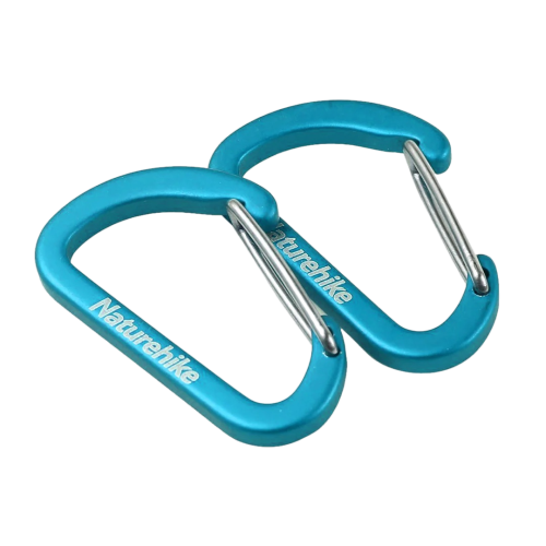 Naturehike D-shaped Mini Carabiner 4cm Blue (2 Packs)